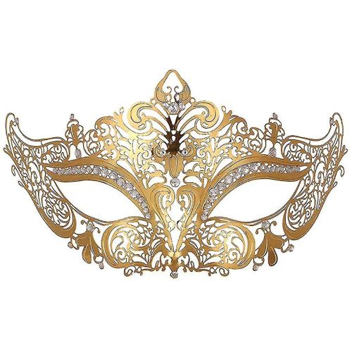 Masque De Mascarade Pour Femmes Masque En Métal Strass Brillant Fête Vénitienne Soirée Bal Bal Masque Bar Costumes