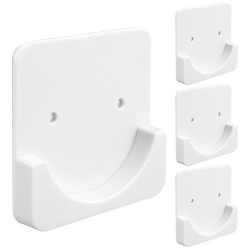 4 pièces Adhésif Rideau de douche Rod Holder Shower Rod Retainer Wall Mount Holder, Rideau de douche R