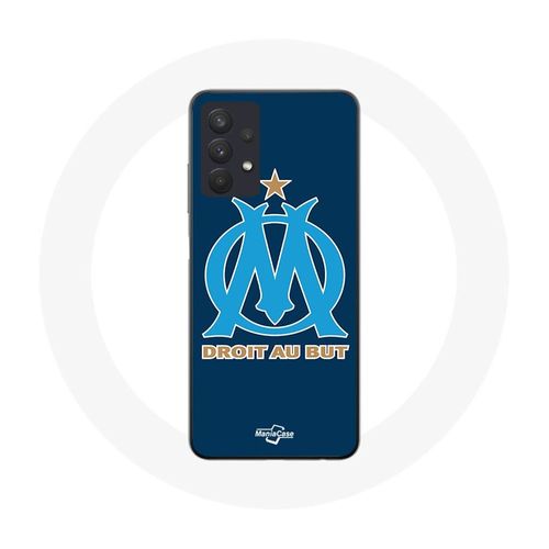 Coque Samsung Galaxy A32 4g Logo Om Olympique De Marseille Bleu Fond