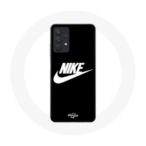 Coque Samsung Galaxy A32 4g Nike Logo Blanc Front Noir