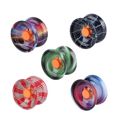 5pcs Alliage Réactif Yoyo Boules Coloré Responsive Ball Métal Débutant String Trick Ball Pour Begi