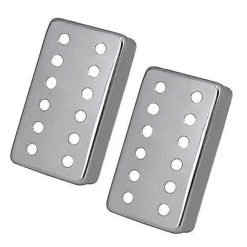 Brass Guitar Single Pickup Covers 50 + 52mm Pour Lp Accessoires De Guitare Électrique Argent