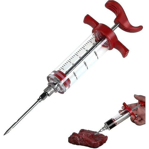 Seringue alimentaire, seringue à marinade, seringue à sauce, seringue à nourriture de cuisine, seringue à marinade de 55 ml / 30 ml, seringue à viande (a-30 ml)