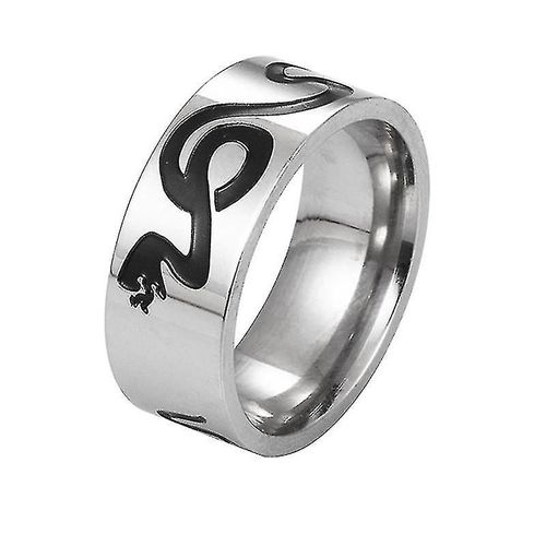 New Ins Hip Hop Punk Acier Inoxydable Butterfly Flame Ring Vintage Gothic Star