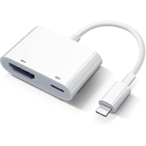 Apple Lightning Adaptateur Av numérique Apple Mfi Certifié Lightning Vers Hdmi Adaptateur Hdmi Connecteur de câble 1080p Sync Screen To Tv / hdtv / moniteur / projecteur C