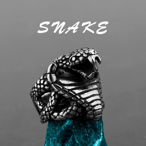Bague En Acier Titane Pour Homme, Éléphant, Lion, Tigre, Léopard, Loup, Chien, Dragon, Oiseau, Serpent, Vache, Mouton, Punk, Hip Hop, Bijoux En Gros