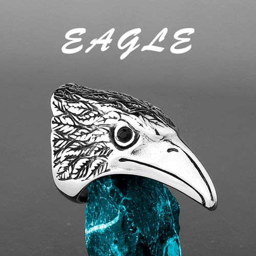 Bague En Acier Titane Pour Homme, Éléphant, Lion, Tigre, Léopard, Loup, Chien, Dragon, Oiseau, Serpent, Vache, Mouton, Punk, Hip Hop, Bijoux En Gros