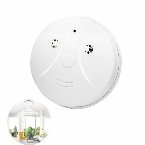 Caméra Espion HD Mini Détecteur Fumée Surveillance Capteur Mouvement Télécommande
