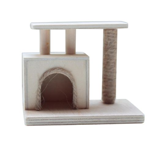 1:12 Maison de poupée Mini Chat Moderne Arbre à gratter Miniatures Meubles Maison de poupée Pet Cat Tree Ca