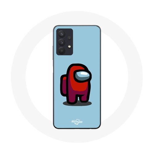 Coque Samsung Galaxy A32 4g Among Us Jeu Vidéo Fond Bleu