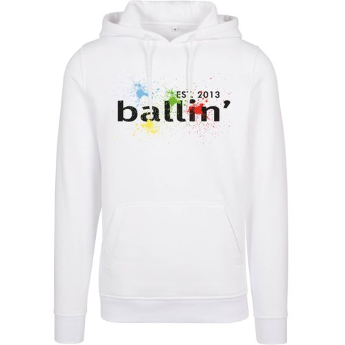 Ballin Est. 2013 Paint Splatter Hoodie Blanc