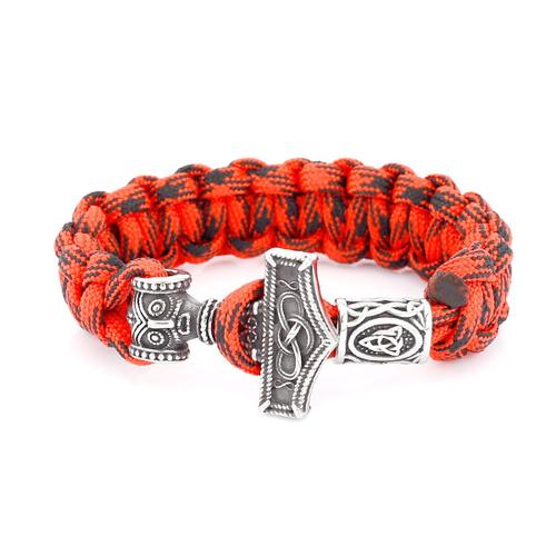 Bracelet En Acier Inoxydable Avec Noeud Celtique Nordique Vintage Pour Hommes, Marteau De Thor, Amulette D'injecteur De Mode, Paracorde Joviking, Cadeau De Bijoux