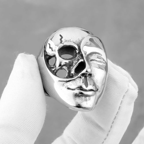 Bague Gothique En Acier Inoxydable Pour Hommes, Anneau De Motard, Punk, Rétro, Breloque Créative, Bijoux, Accessoires, Vente En Gros