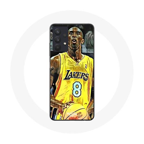 Coque Samsung Galaxy A32 4g Kobe Bryant Dunk Lakers 8 Nba Noir