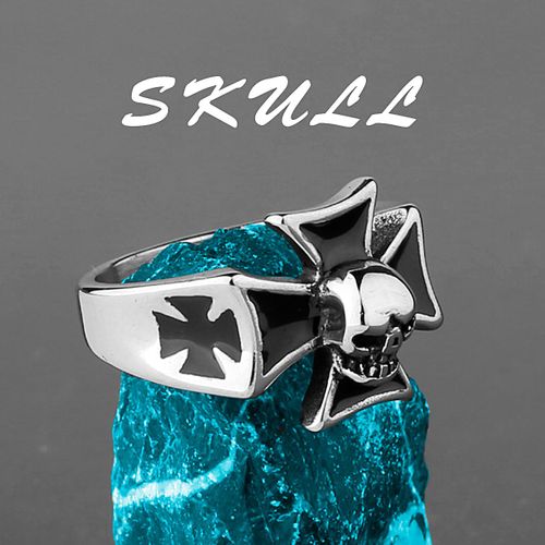 Bague De Soldat Rétro En Acier Titane Pour Hommes, Personnalité Préférée, Crâne, Punk, Bijoux De Rue Européenne, Bijoux De Mode, Vente En Gros