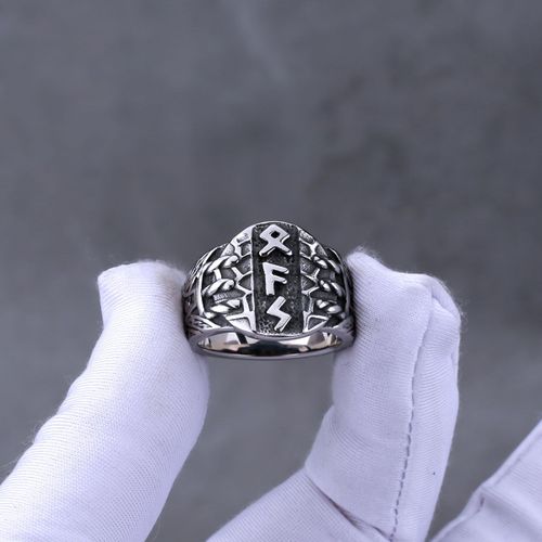 Bague Viking Odin Rune En Acier Inoxydable Pour Homme, Accessoires Vintage À Nministériels D Celtique, Charme Nordique, Biker Hip Hop, Bijoux Cadeaux, Vente En Gros