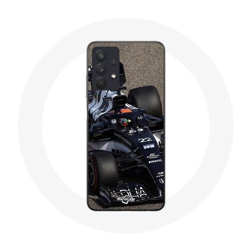 Coque Samsung Galaxy A32 4g Formule 1 Yuki Tsunoda Pilote Automobile De F1 Bleu