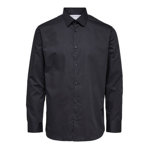 Selected Regethan Classic Overhemd Zwart Noir