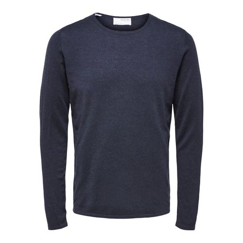 Selected Rocks Knit Crew Neck Dark Sapphire Bleu