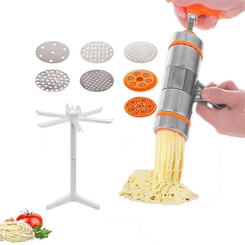Machine à pâtes manuelle manuelle en acier inoxydable Italie Nouilles Machine à pâtes avec 7pcs Non