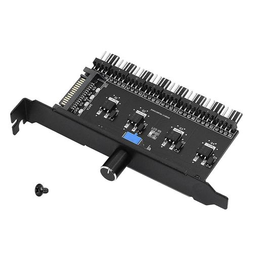 Pc 8 canaux Fan Hub Refroidissement Ventilateur Contrôleur de vitesse pour Cpu Case Hdd Vga Pwm Fan Pci Bracket par 12v
