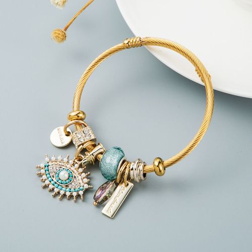 Sion L-Bracelet En Acier Inoxydable Pour Femme, Papillon, Coeur D'amour, Métal, Eau Verte, Bracelets De Luxe, Accessoires De Bijoux