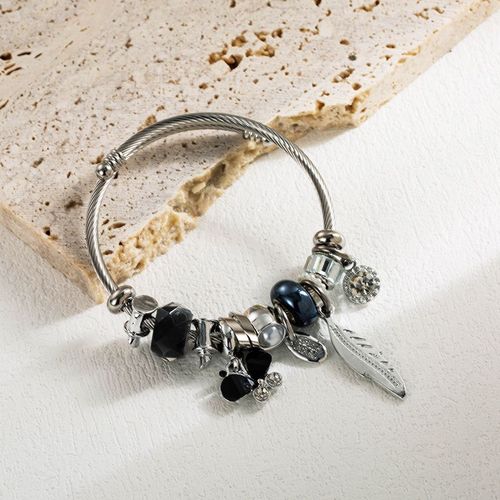 Sion L-Bracelet En Acier Inoxydable Pour Femme, Papillon, Coeur D'amour, Métal, Eau Verte, Bracelets De Luxe, Accessoires De Bijoux