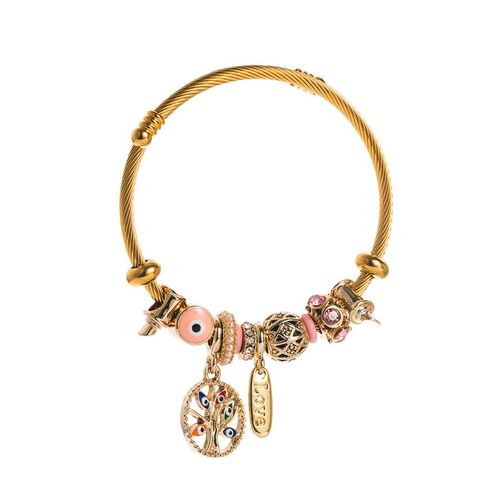 Sion L-Bracelet En Acier Inoxydable Pour Femme, Papillon, Coeur D'amour, Métal, Eau Verte, Bracelets De Luxe, Accessoires De Bijoux