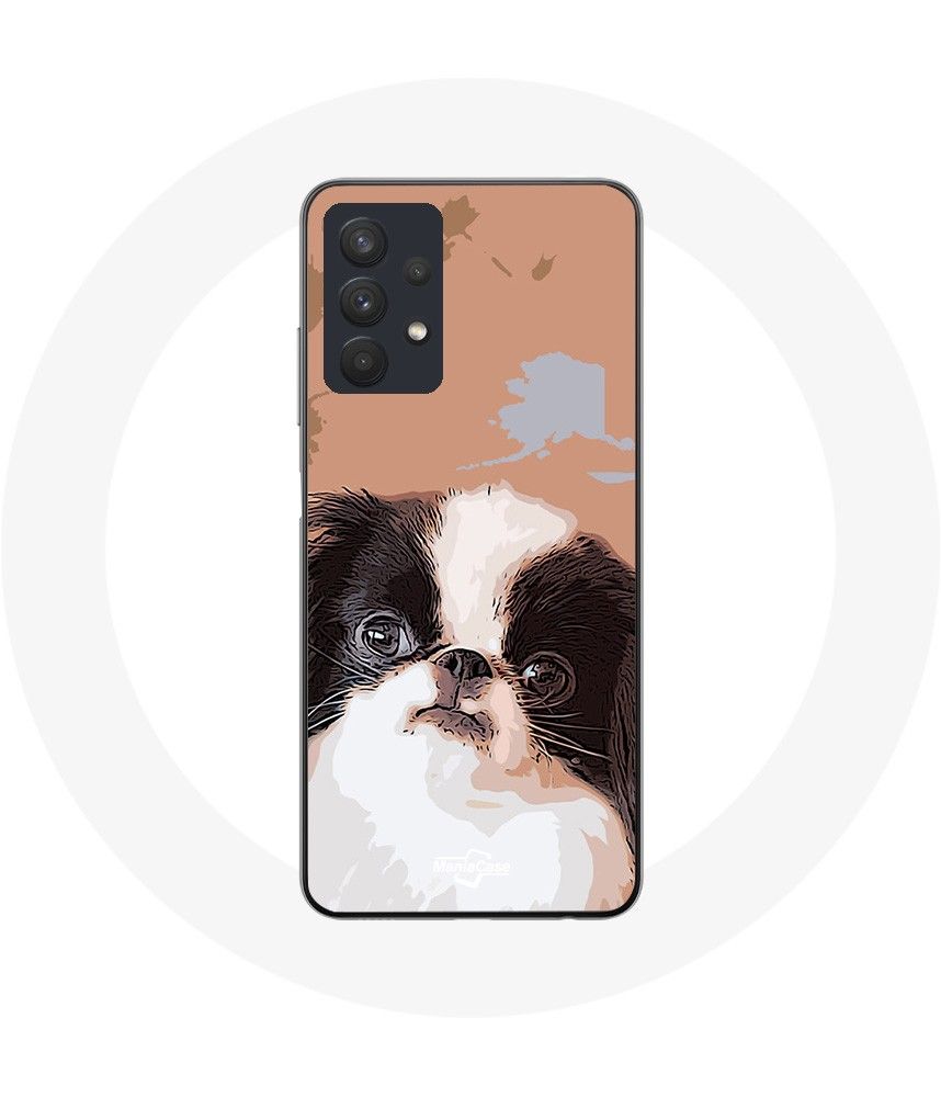 Coque Pour Samsung Galaxy A32 5g Épagneul Japonais Noir Et Blanc Race De Chiens