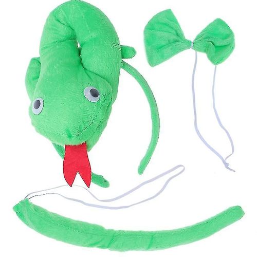 3 Pcs Enfants Oreilles D¿Animaux Bandeau Party Cravate Et Queue Cosplay Costume Party Favors (Serpent)