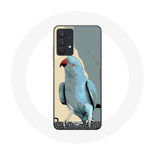 Coque Pour Samsung Galaxy A32 5g Perruches Perroquets Bleu