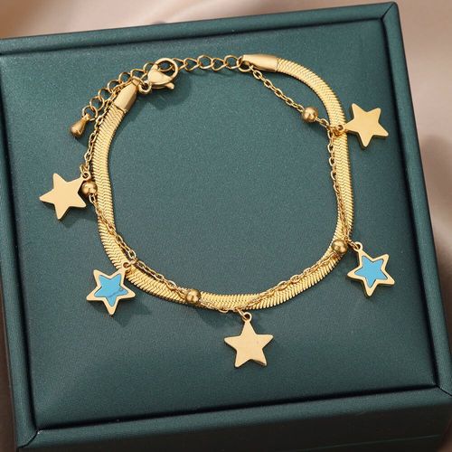 Bracelet Porte-Bonheur Mauvais ¿Il En Acier Inoxydable Pour Femme, Bracelets À Breloques De Luxe, Perle Étoile, Cadeau De Noël, Bijoux Fantaisie, Nouveau, 2022