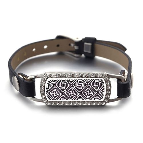 Bracelets En Cuir Rectangulaires En Acier Inoxydable Rose Doré, Bijoux D'arôme Multi-Styles, Parfum, Huile Essentielle, Médaillon Magnétique