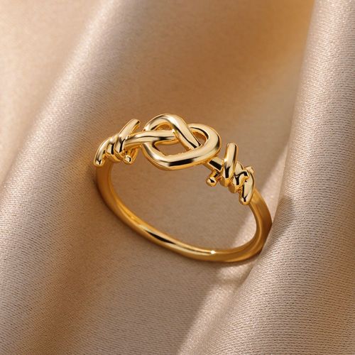 Bagues En Acier Inoxydable Galvanisées Pour Femmes, Matiques Réglables, Bijoux De Luxe, Accessoires, Vente En Gros, Document Doré