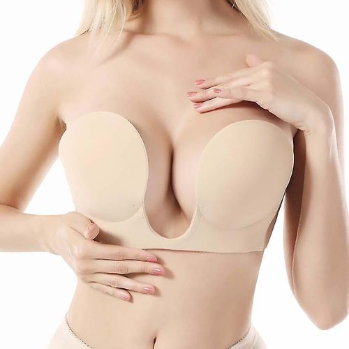 Soutien-Gorge Sans Bretelles Adhésif Invisible Soutien-Gorge En Silicone Push-Up Collant Avec Cache-Mamelons Pour Femmes Robe Dos Nu