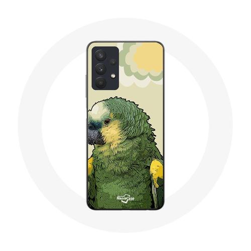 Coque Pour Samsung Galaxy A32 5g Amazone Perroquets Vert