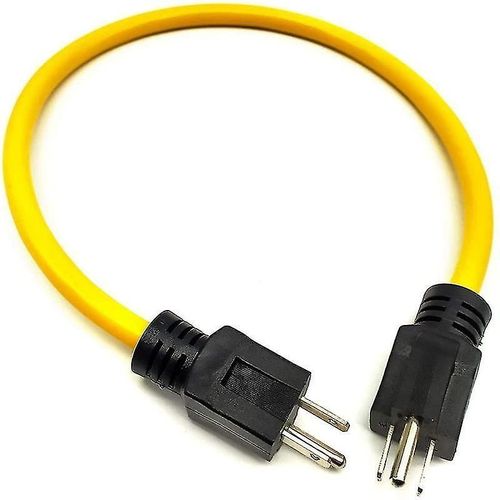 Cordon d¿adaptateur de générateur Nema 5-15p pour commutateur de transfert, adaptateur de rallonge (3 prises 12awg 125v) U