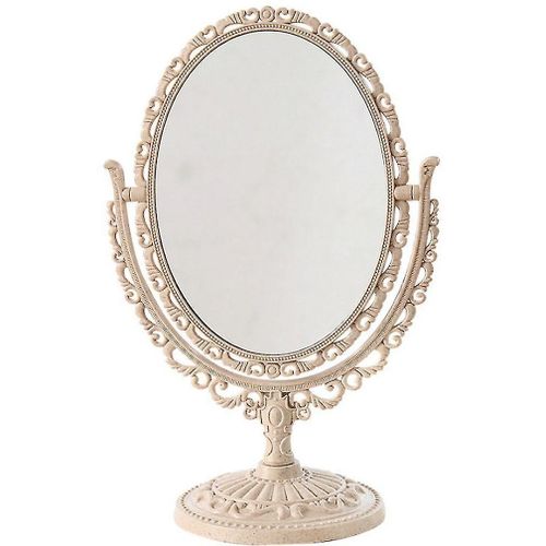 Miroir de table pliable double face ronde de miroir pliable avec l¿or de flip
