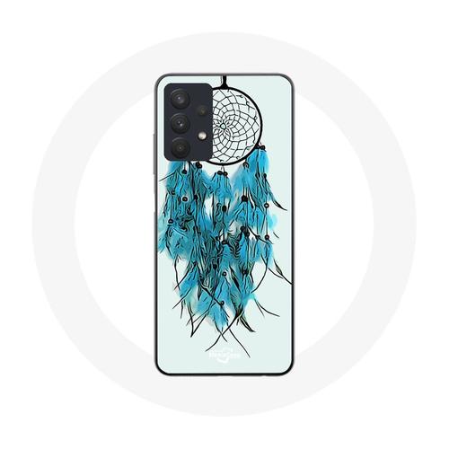 Coque Pour Samsung Galaxy A32 5g Attrape Rêve Bleu Fond Blanc