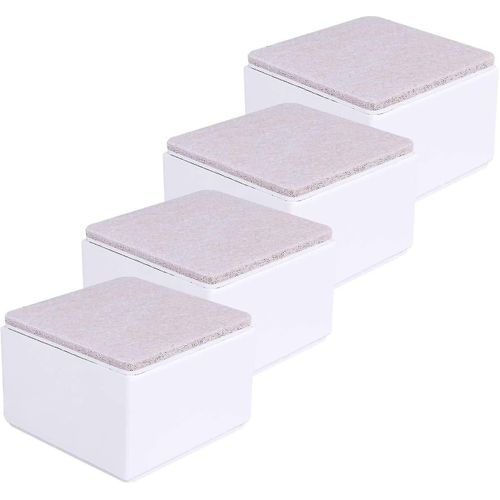 Risers De Lit, Risers De Meubles En Acier Au Carbone De 2 « / 5cm, Largeur De 8cm, Longueur De 8cm, Risers De Meubles Adhésifs Ajoutant 5cm De Hauteur Aux Lits, Canapés, Placards, Supports