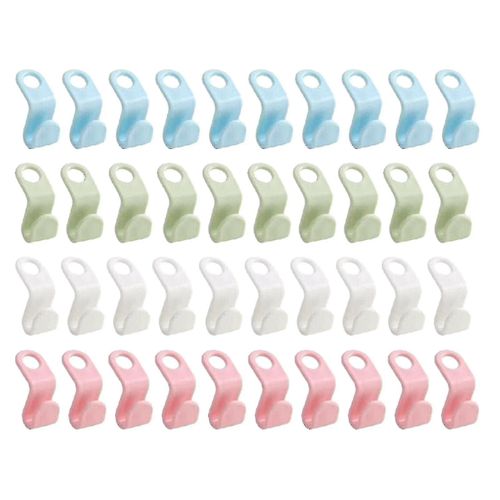 40 Pcs Vêtements Cintre Connecteur Crochets Placard Cintres Organisateur Clip peu encombrant