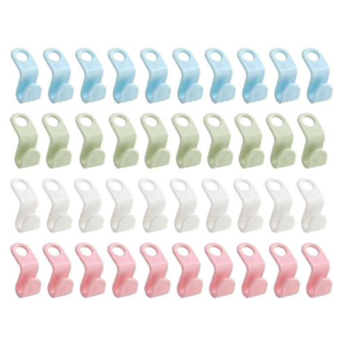 40 Pcs Vêtements Cintre Connecteur Crochets Placard Cintres Organisateur Clip peu encombrant