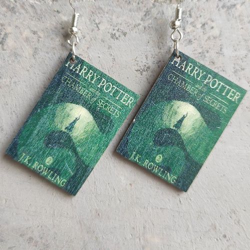 Boucles D'oreilles Vintage Pour Femmes, Livres En Bois, Pendentif Géométrique Carré Rétro, Mode Cool, Coloré, Nouvelle Collection 2022