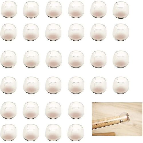 Silicone Chair Caps Feet Pads Chair Caps Chair Leg Protectors Chair Leg Caps Chair Leg Socks Tables Et Chaises Protège-Pieds Jambes Rondes 32pcs (17-21