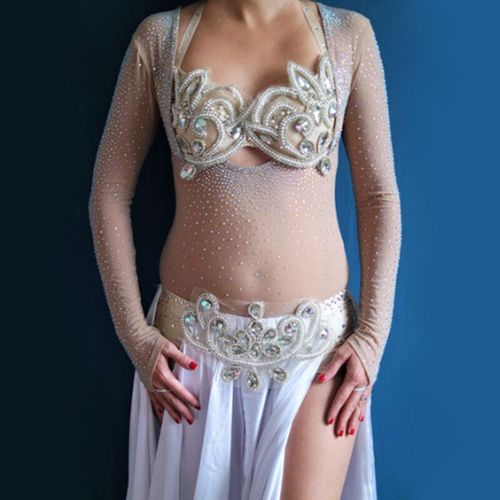 Justaucorps De Danse Du Ventre Pour Femme,Grande Taille,Accessoires De Danse,Manches Longues,Hauts,Chemise,Bas,Body,Perçage,Chaud