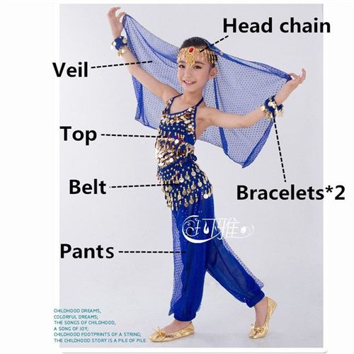 Costumes De Danse Du Ventre Pour Enfants,Danse Du Ventre Pour Enfants,Ensemble De Phtals Pour Filles,Moindre Ywood,Performance Indienne,Vêtements Faits À La Main,6 Couleurs