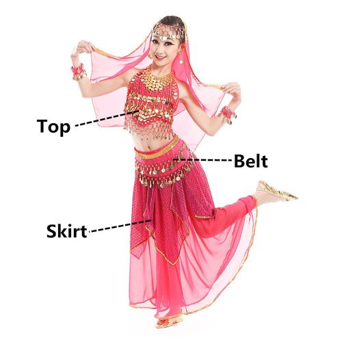 Costumes De Danse Du Ventre Pour Enfants,Jupe De Danse Du Ventre Pour Enfants,La Moindre Robe De Phtaline En Contreplaqué,Compétition De Performance,Ensemble De Gril Indien Pour Filles