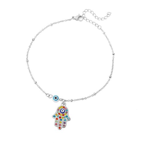 Bracelet Mauvais ¿Il Bleu De Fatima Turquie, Bijoux Faits À La Main, Mille Yeux, Perles En Résine, Élastique