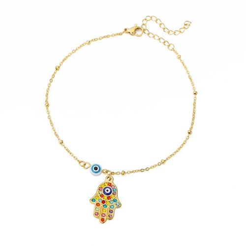 Bracelet Mauvais ¿Il Bleu De Fatima Turquie, Bijoux Faits À La Main, Mille Yeux, Perles En Résine, Élastique