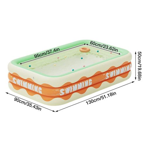Piscine gonflable pliable,grande taille,confortable et épaissie - Type 1.3m #D